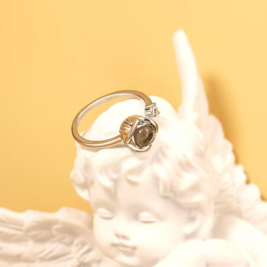 Color Photo Projection Rose Ring