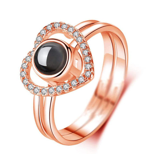 Heart Color Photo Ring