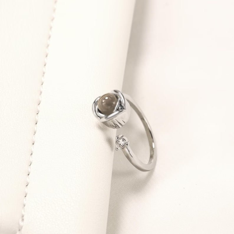 Color Photo Projection Rose Ring