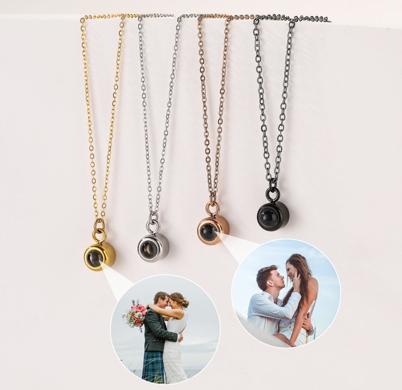 Personalized Photo Projection Necklace Custom Bubble Projection Photo Necklace Picture