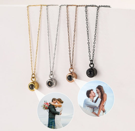 Personalized Photo Projection Necklace Custom Bubble Projection Photo Necklace Picture