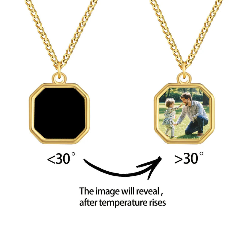 Heat-Activated Photo Necklace - Magic Photo Necklace