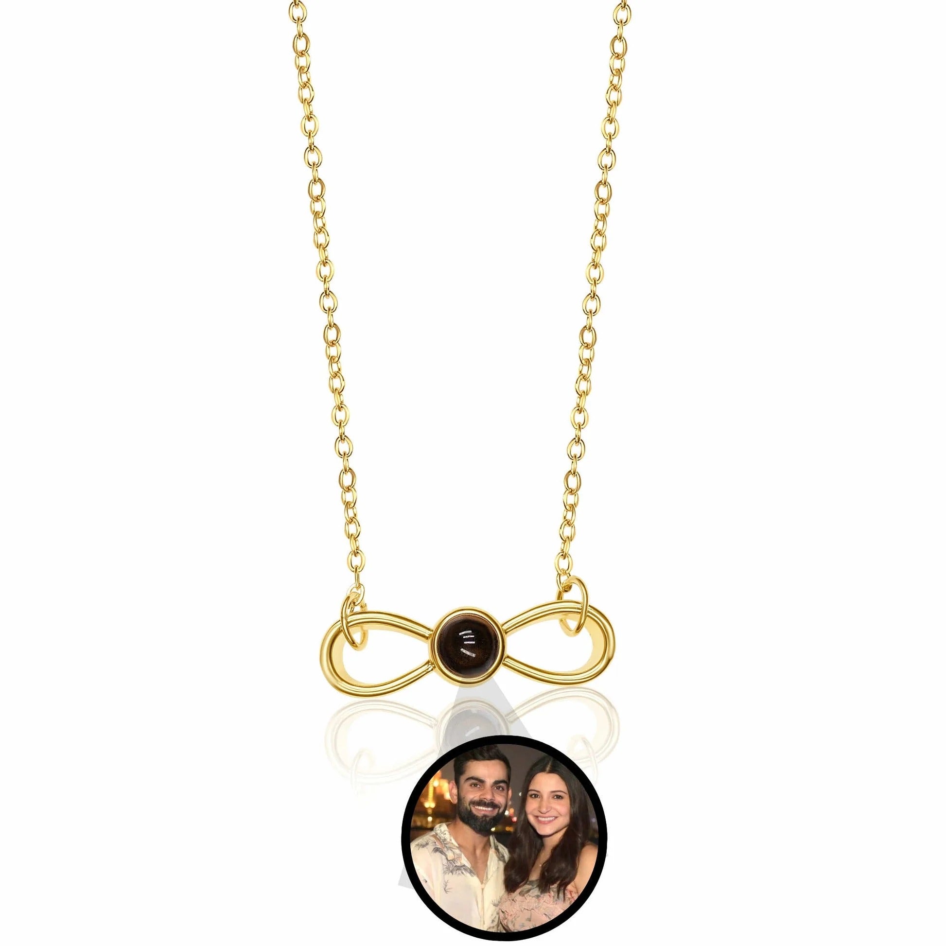 Custom Infinity Photo Projection Necklace