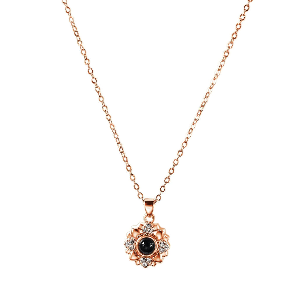 Flower Projection Photo Necklace