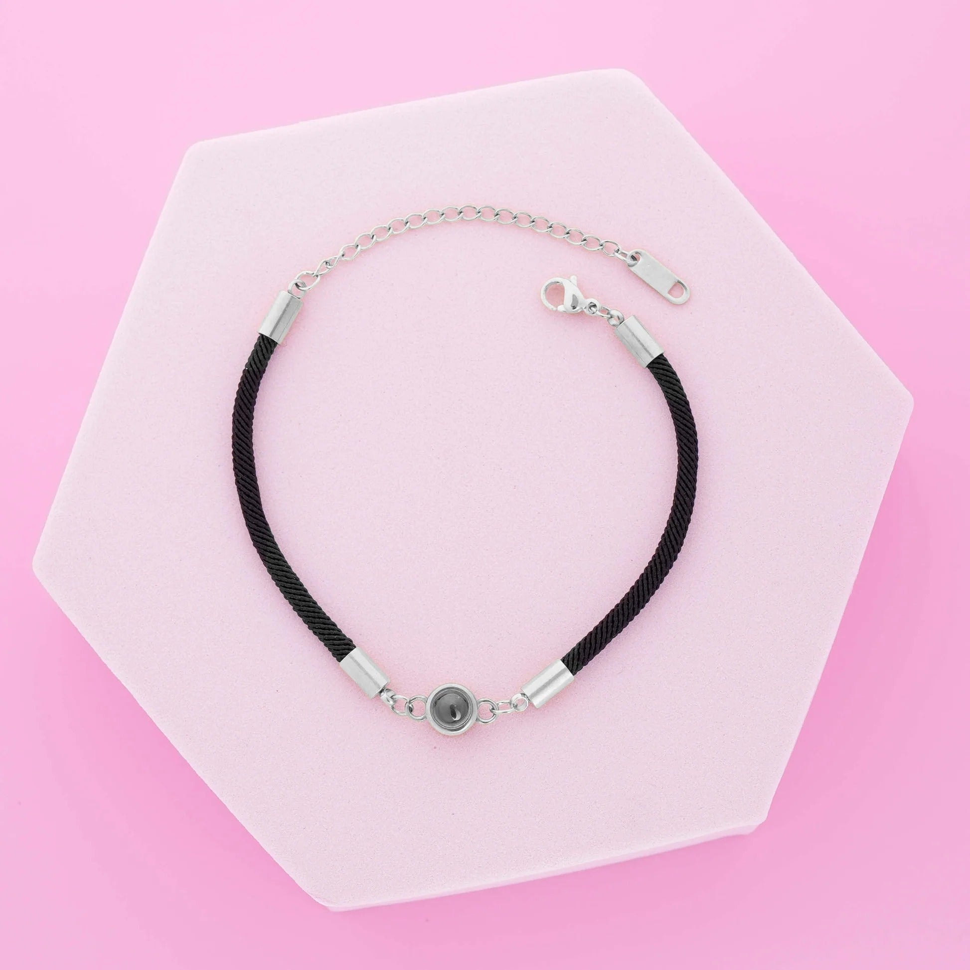 ✨ Black Rope Photo Projection Bracelet ✨