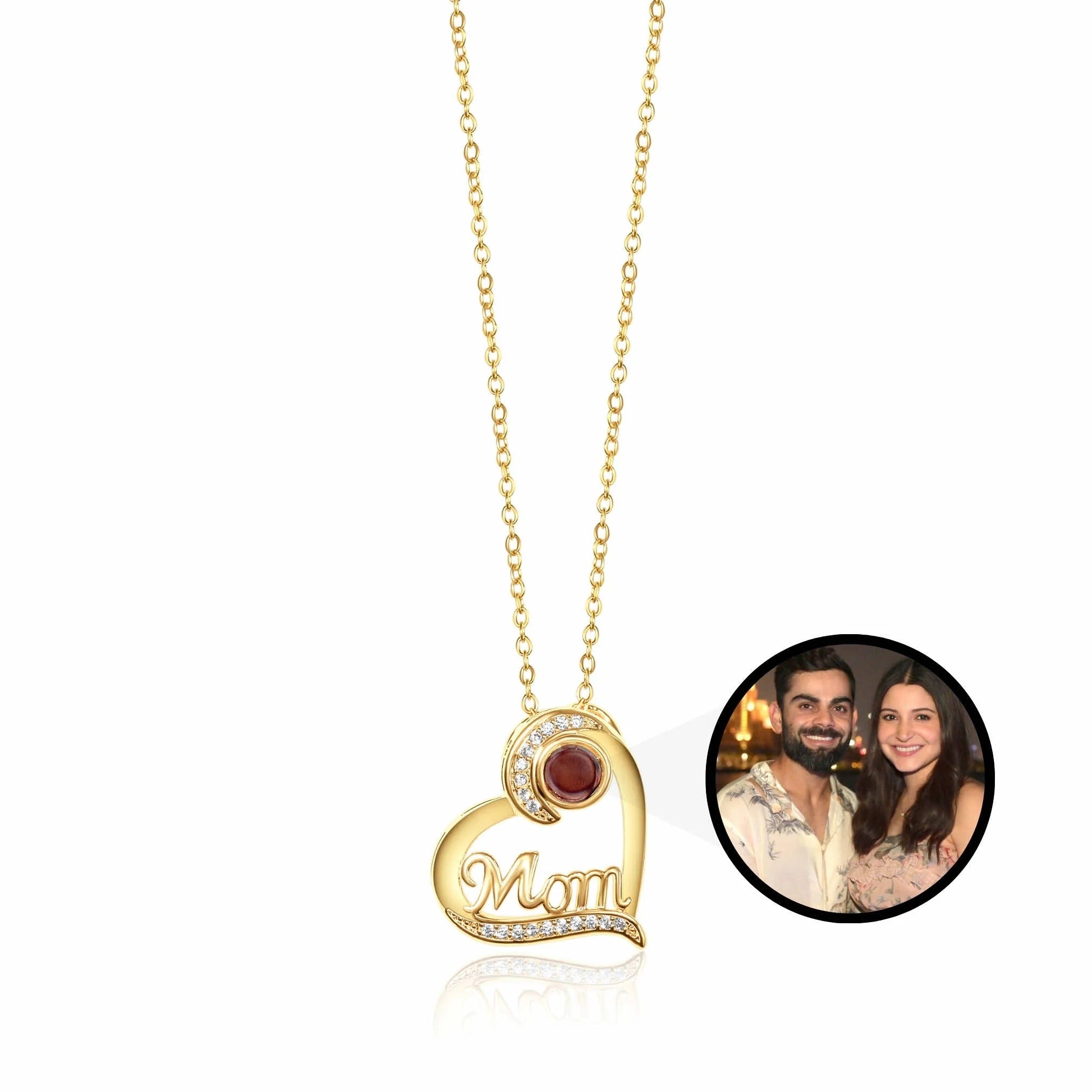 💐💖 Mom Heart Projection Photo Necklace