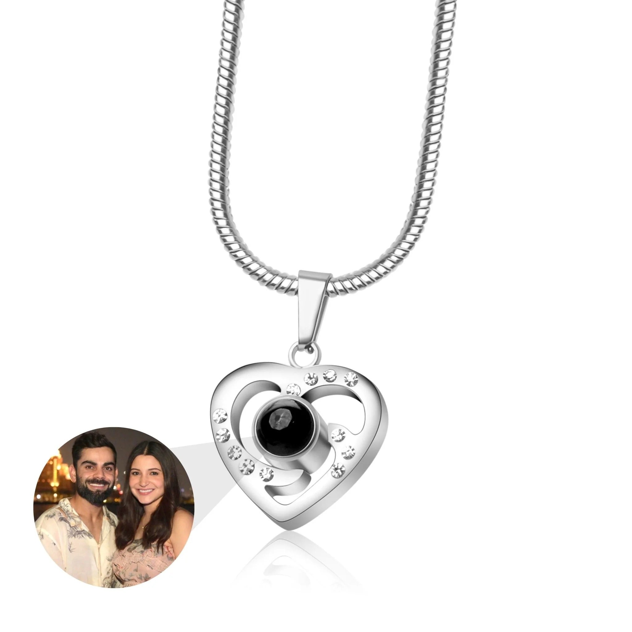 💖✨ Elegant Photo Heart Pendant 2.0