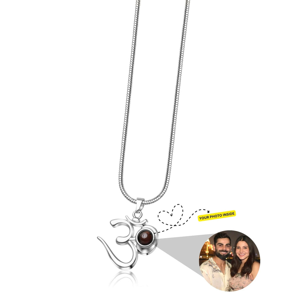 Om Projection Photo Necklace