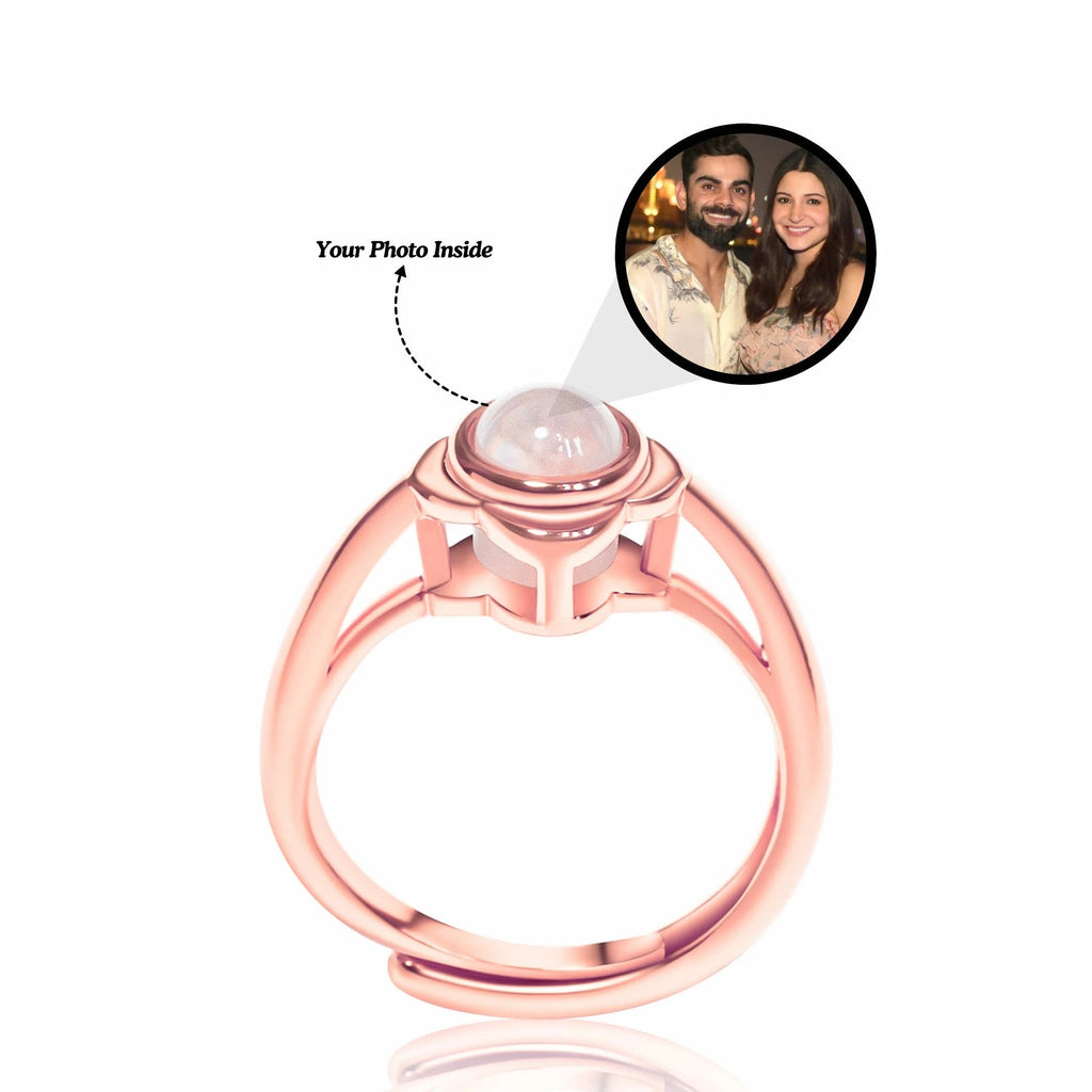 🌸💍 Flower Projection Photo Ring
