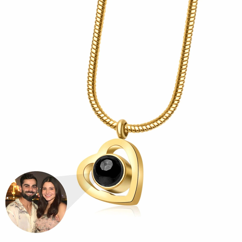 Heart Projection Photo Pendant Necklace