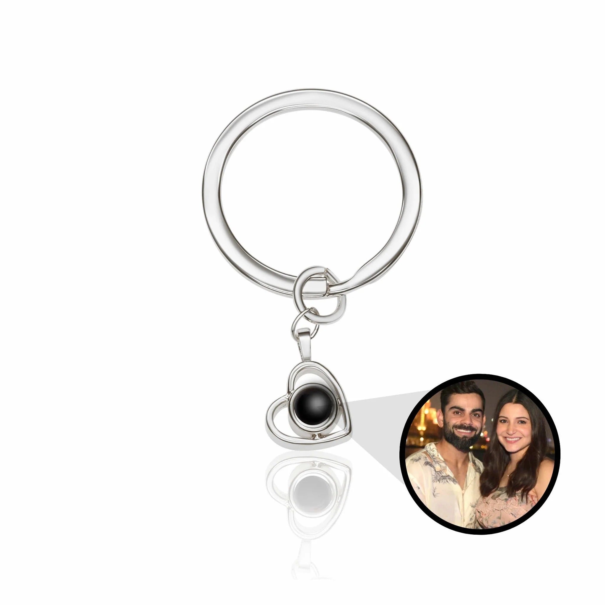 💖✨ Heart Projection Photo Keychain