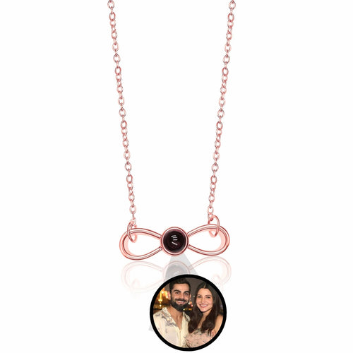 Custom Infinity Photo Projection Necklace