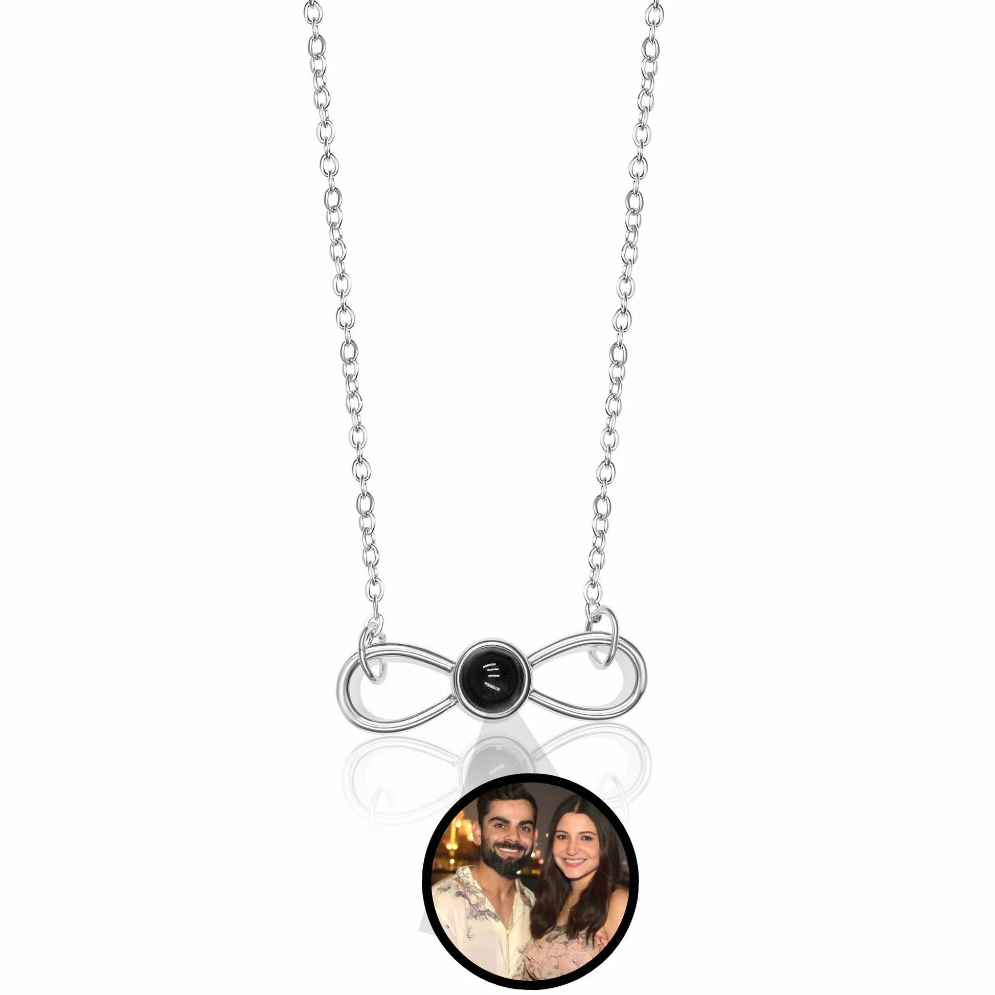 Custom Infinity Photo Projection Necklace