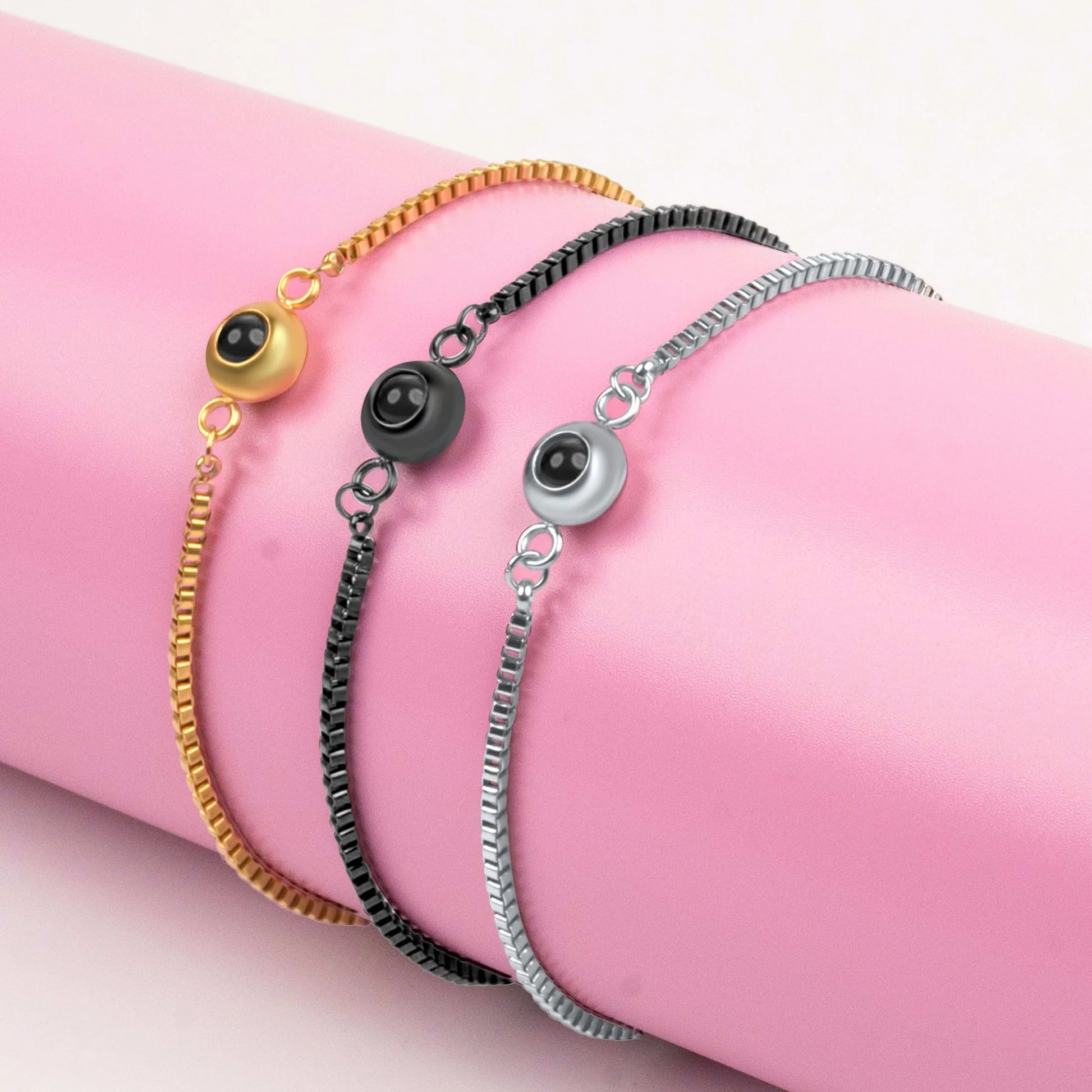 ✨ Minimal Chain Photo Projection Bracelet ✨